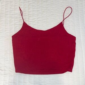 Scarlet Red, Thin Strapped Tank Top/Crop Top, from Garage